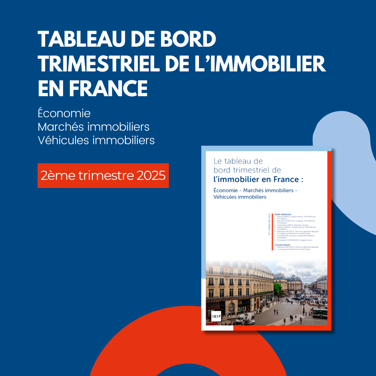 Tableau de bord trimestriel de l'IEIF Tableau de bord trimestriel de l'IEIF