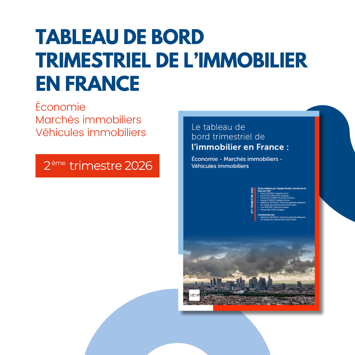 Tableau de bord trimestriel de l'IEIF Tableau de bord trimestriel de l'IEIF